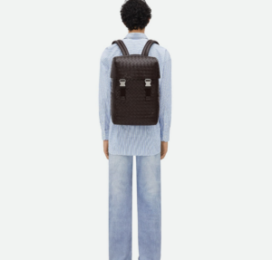 Balo Bottega Veneta Intrecciato Flap 'Fondant' 766580V2HL22145