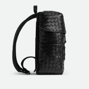 Balo Bottega Veneta Intrecciato Flap 'Black' 766580V2HL28803