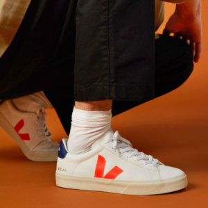 Giay Veja Campo Leather 'White Orange Fluo' CP052195