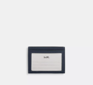 Vi Coach Slim Id Card Case With Coach Graphic 'Denim' CU174-DERD