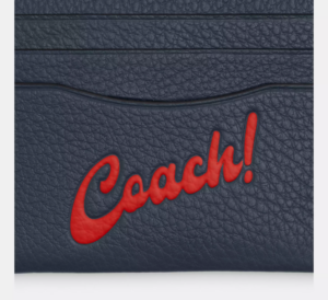 Vi Coach Slim Id Card Case With Coach Graphic 'Denim' CU174-DERD