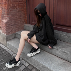 Giay Xvessel Gop Dark Mirage Plush Sequin 'Black' S23X17B