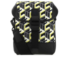 Tui MCM Cubic Logo Small Crossbody 'Black Yellow' MMRCSCK01YW001