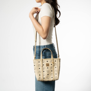 Tui MCM Toni Shopper In Visetos 'Beige' MWPAATN04I8001