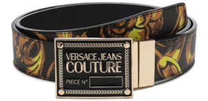 That Lung Versace Jeans Couture Leather Belt 'Black' 72YA6F01-ZP103-G89