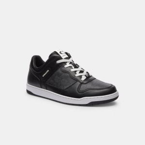 Giay Coach C201 Sneaker In Signature Canvas 'Black' CR937-BLK