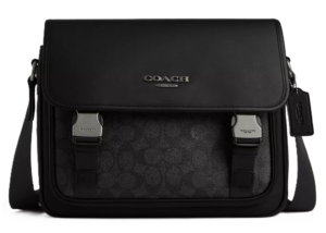 Tui Coach Racer Messenger In Signature 'Black' CT716-QBMI5