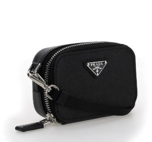 Tui Prada Logo Plaque Mini Pouch 'Black' 2TT1052AHF-F0002