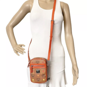 Tui MCM Mini Visetos Canvas 'Cognac' MMRBAFO02OI001