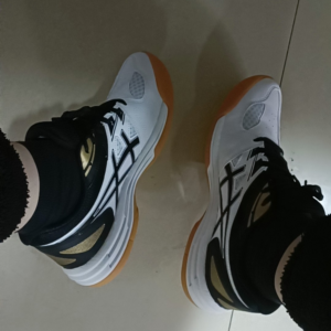 Giay Asics Court Break 2 'White Black Orange' 1073A013-103