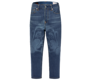 Quần Evisu Stencil Godhead Discharged 'Blue' 2ESHTM3JE23127CS
