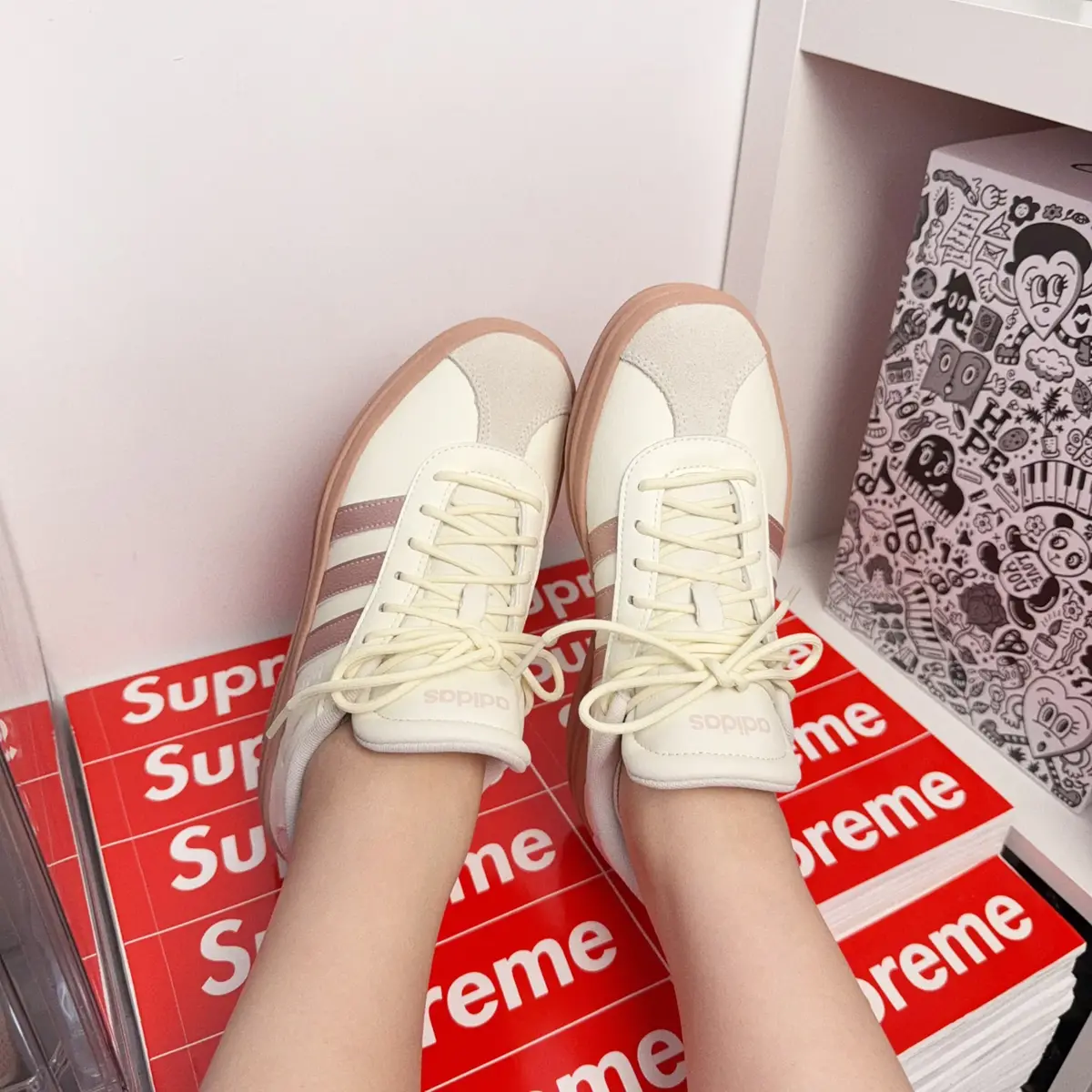 Giày Adidas VL Court Bold 'Light Pink' IH3080 - Ảnh 2