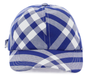 Mu Burberry Tartan Baseball Cap 'White Blue' 80794781