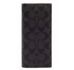 Vi Coach Breast Pocket Wallet Signature 'Black' 91635-QBLWO