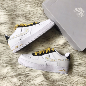 Giay Nike Air Force 1 '07 LV8 GS 'Gold Links Zebra Print' DH5480-100