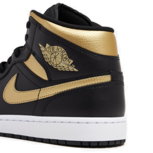 Giay Nike Air Jordan 1 Mid 'Black Metallic Gold' DQ8426-071