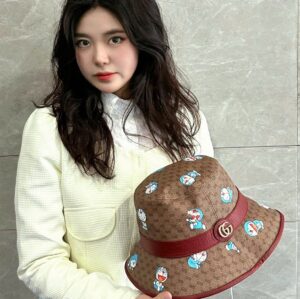 Mu Gucci x Doraemon Bucket Hat 'Beige Ebony' 648846-4HACU-8574