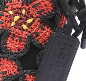 Tui Kenzo Flower boke bucket bag 'Black Red' FE52SA504F0421