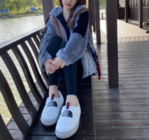 Giay The North Face Nuptse Mules 'White Grey' NF0A5G2B-Q4C