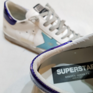 Giay Golden Goose Superstar 'White Sea Blue' G36MS590-U72