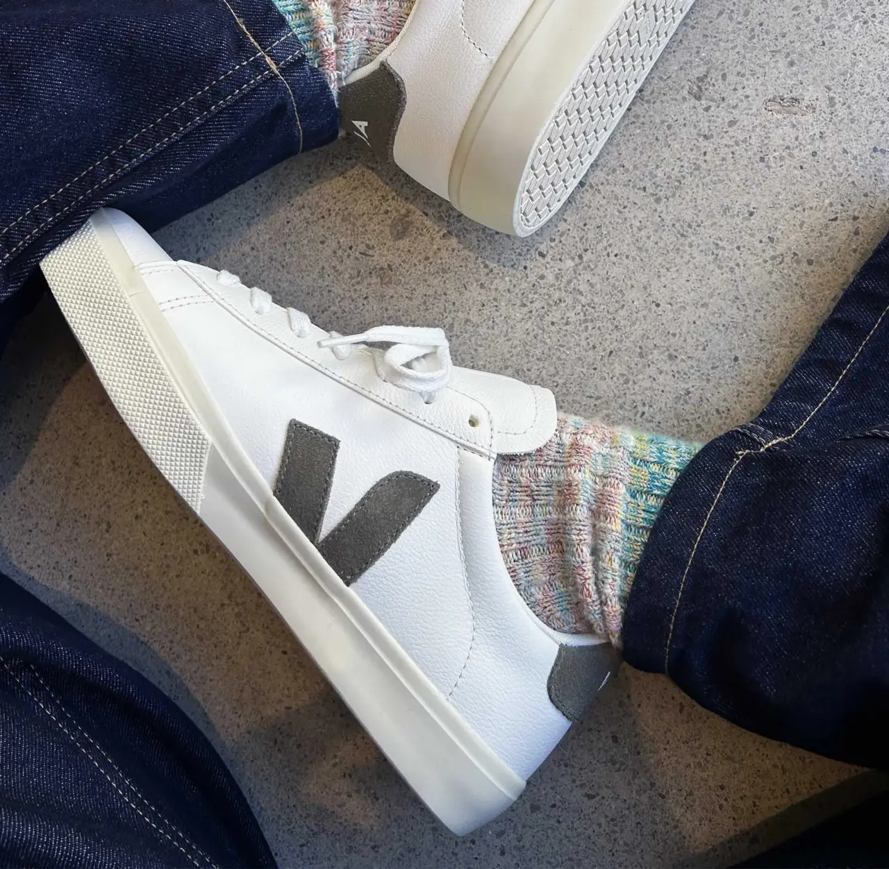 Alternative view of Giày Veja Campo Chromefree 'White Khaki' CP052347