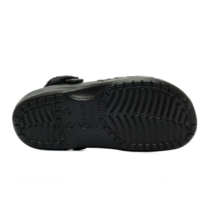 Dep Crocs Baya Lined Fuzz Strap Clog 'Black' 206633-060