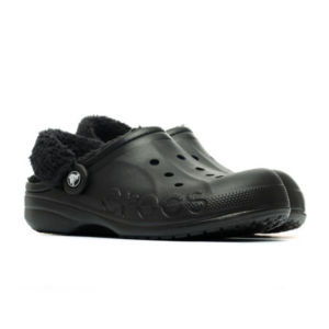Dep Crocs Baya Lined Fuzz Strap Clog 'Black' 206633-060