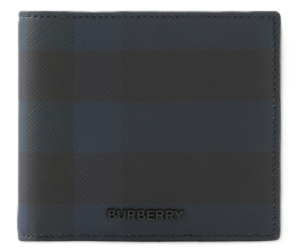 Vi Burberry Check Bifold Coin Wallet 'Navy' 80732841