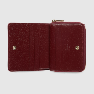 Vi Gucci Mini Wallet With Script 'Rosso Ancora' 772639-0OP0T-6207