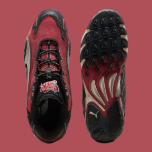 Giay Puma x A$AP Rocky Inhale 'Distressed Black Pop Red' 402453-01
