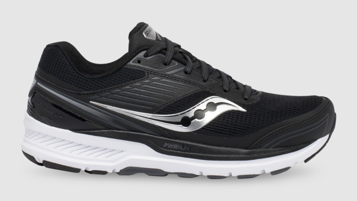 saucony echelon 8 (2e wide) nam màu BLACK WHITE