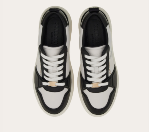 Giay Salvatore Ferragamo Suede Patch Skate 'Black White' 022376-770882