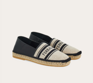 Giay Salvatore Ferragamo Jacquard Espadrilles 'Black' 028531-773596