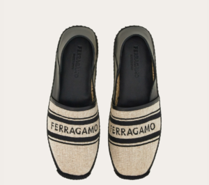 Giay Salvatore Ferragamo Jacquard Espadrilles 'Black' 028531-773596