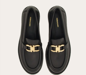 Giay Salvatore Ferragamo Moccasin Gancini Ornament 'Black' 01H682-769287