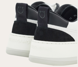 Giay Salvatore Ferragamo Suede Patch Skate Sneaker 'Black' 030568-770883