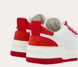 Giay Salvatore Ferragamo Suede Patch Skate Sneaker 'Red' 030568-769650