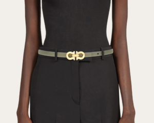 That Lung Salvatore Ferragamo Reversible Gancini Belt 'Ash Gray' 230330-775603