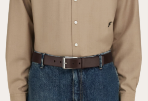 That Lung Salvatore Ferragamo Fixed Belt 'Testa Di Moro' 670364-775722