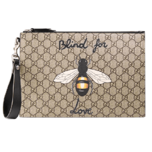 Tui Gucci Bestiary Pouch Bee Print 'Brown' 473904-9CD1N-8666