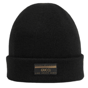 Mu Gucci Wool Hat With Gucci Label 'Black' 612118-4G332-1000