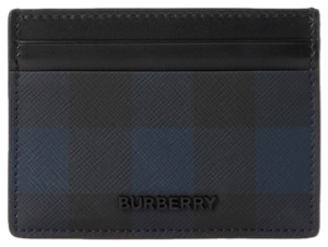 Vi Burberry Check Card Case 'Navy' 80732821