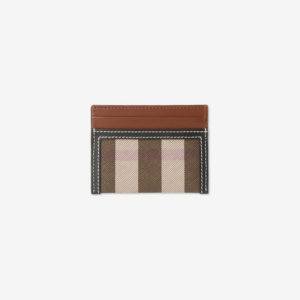 Vi Burberry Check Card Case 'Dark Birch Brown' 80623011