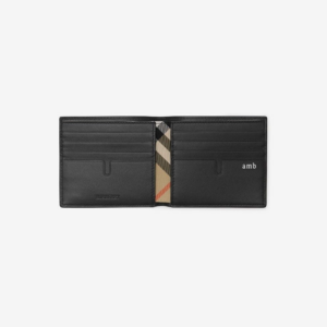 Vi Burberry B Shield Bifold Wallet 'Black' 81003321