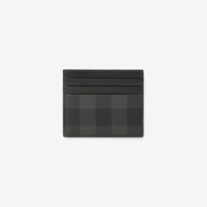 Vi Burberry Tall Check Card Case 'Charcoal' 80741021