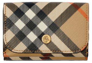 Vi Burberry Check Compact Wallet 'Sand' 80952911
