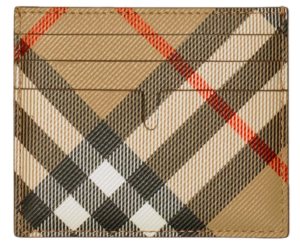 Vi Burberry Tall Check Card Case 'Sand' 80950471