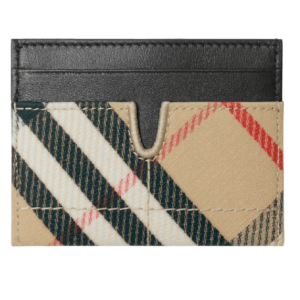 Vi Burberry Check Snip Card Case 'Sand' 80974841