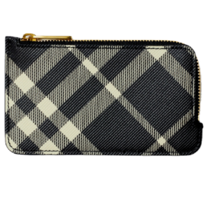 Vi Burberry Check Zip Card Case 'Black' 80951191