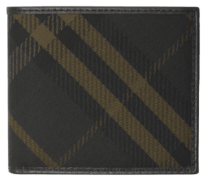Vi Burberry Check Bifold Coin Wallet 'Shadow' 80998161